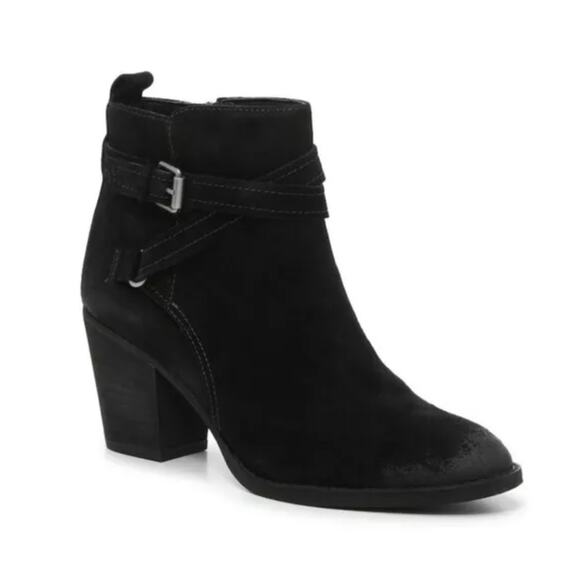 NWOT Sam Edelman Maurine Black Suede Ankle Booties – Sz 7.5 - Picture 1 of 10